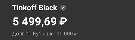 Долг по кубышке 10 000 руб.