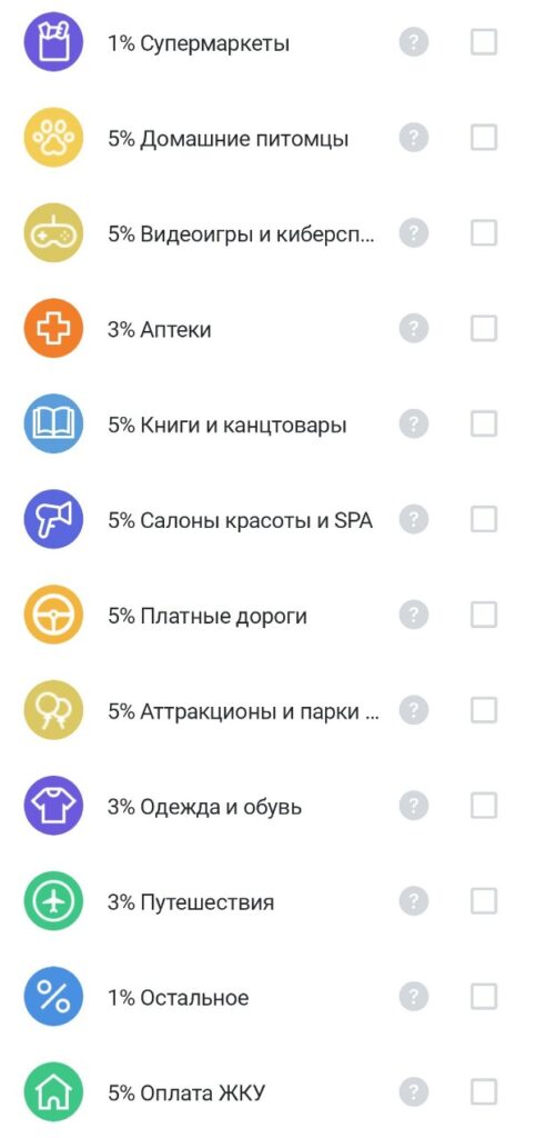Категории кэшбэка на июль от УБРиР